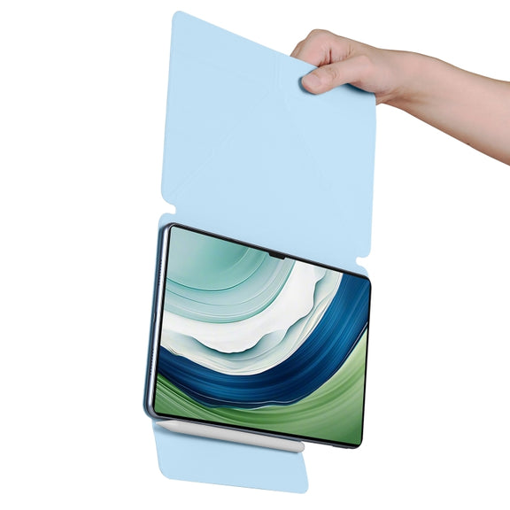 For Huawei MatePad Pro 12.2 2024 Fixed Buckle Magnetic Deformation Leather Tablet Case(Ice Blue)