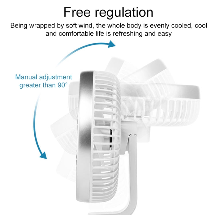 N702 Smart Digital Display Desktop Oscillating Fan(White)