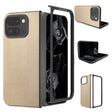 For Google Pixel 9 Pro Fold PU Leather Black Frame Full Coverage Phone Case(Gold) - Google Cases by PMC TechLife | Online Shopping South Africa | PMC TechLife | Buy Now Pay Later Mobicred