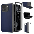 For Google Pixel 9 Pro Fold PU Leather Black Frame Full Coverage Phone Case(Dark Blue) - Google Cases by PMC TechLife | Online Shopping South Africa | PMC TechLife | Buy Now Pay Later Mobicred