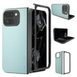 For Google Pixel 9 Pro Fold PU Leather Black Frame Full Coverage Phone Case(Light Blue) - Google Cases by PMC TechLife | Online Shopping South Africa | PMC TechLife | Buy Now Pay Later Mobicred