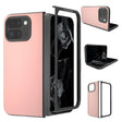 For Google Pixel 9 Pro Fold PU Leather Black Frame Full Coverage Phone Case(Light Pink) - Google Cases by PMC TechLife | Online Shopping South Africa | PMC TechLife | Buy Now Pay Later Mobicred