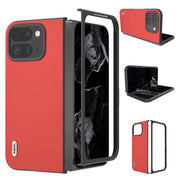 For Google Pixel 9 Pro Fold ABEEL Genuine Leather Luolai Series Phone Case(Red)