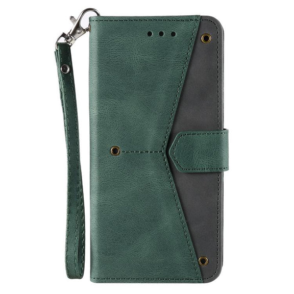 For iPhone 16e Nail Skin Feel Stitching Calf Texture Leather Phone Case(Green)