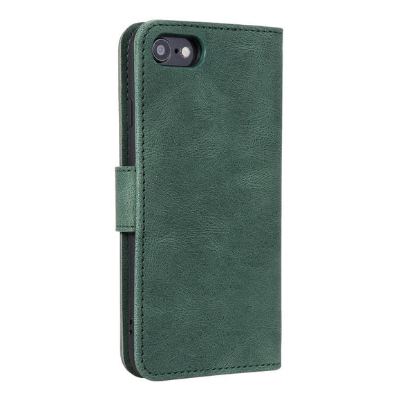 For iPhone 16e Nail Skin Feel Stitching Calf Texture Leather Phone Case(Green)