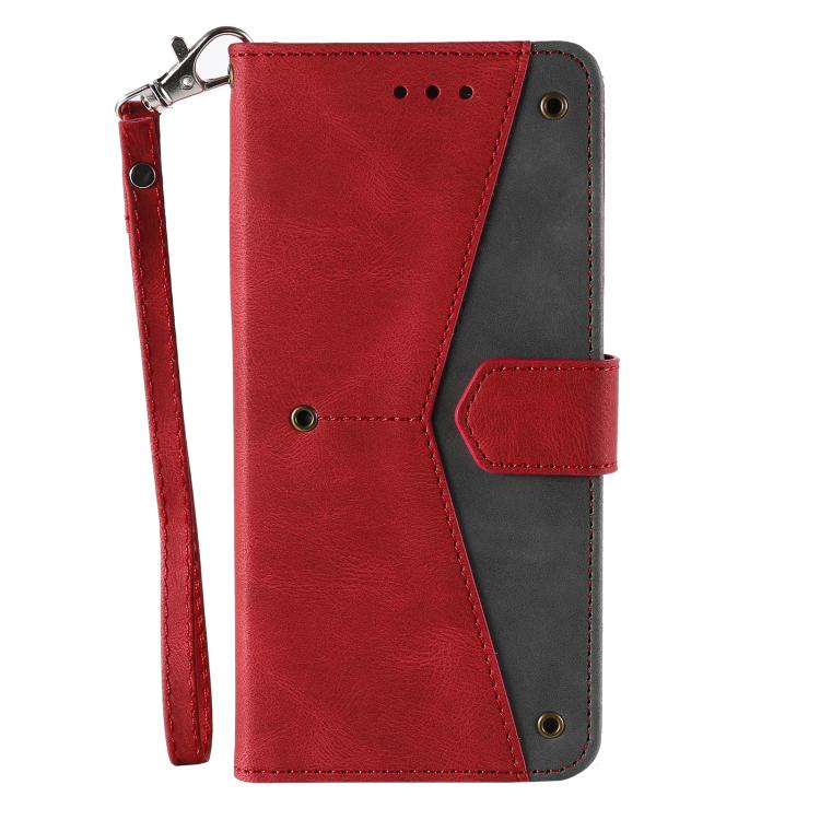 For iPhone 16e Nail Skin Feel Stitching Calf Texture Leather Phone Case(Red)