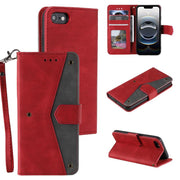 For iPhone 16e Nail Skin Feel Stitching Calf Texture Leather Phone Case(Red)