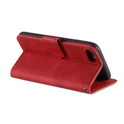 For iPhone 16e Nail Skin Feel Stitching Calf Texture Leather Phone Case(Red)