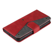 For iPhone 16e Nail Skin Feel Stitching Calf Texture Leather Phone Case(Red)