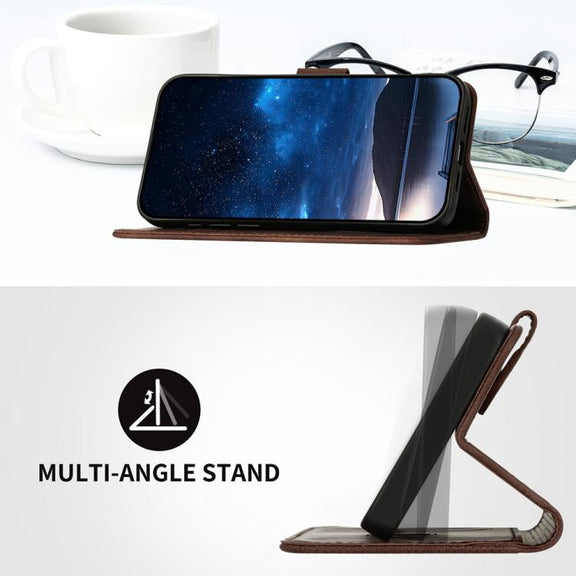 For iPhone 17 YX0080 Grid Butterfly Embossed Pattern Flip Leather Phone Case with Lanyard(Coffee)