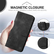 For iPhone 17 Pro Max YX0080 Grid Butterfly Embossed Pattern Flip Leather Phone Case with Lanyard(Black)
