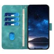 For iPhone 17 Pro Max YX0080 Grid Butterfly Embossed Pattern Flip Leather Phone Case with Lanyard(Light Blue)