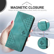 For iPhone 17 Pro YX0080 Grid Butterfly Embossed Pattern Flip Leather Phone Case with Lanyard(Light Blue)