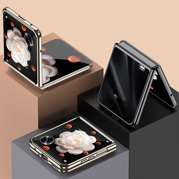 For Honor Magic V Flip GKK Electroplating Full Coverage Phone Case(Black)