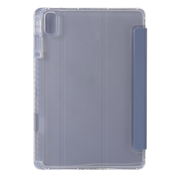 For Huawei Matepad SE 11 2024 Clear Acrylic 3-Fold Leather Tablet Case(Lavender Purple)