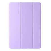 For Huawei Matepad SE 11 2024 Clear Acrylic 3-Fold Leather Tablet Case(Purple)
