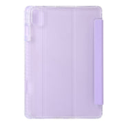 For Huawei Matepad SE 11 2024 Clear Acrylic 3-Fold Leather Tablet Case(Purple)