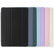 For Huawei Matepad SE 11 2024 Clear Acrylic 3-Fold Leather Tablet Case(Purple)