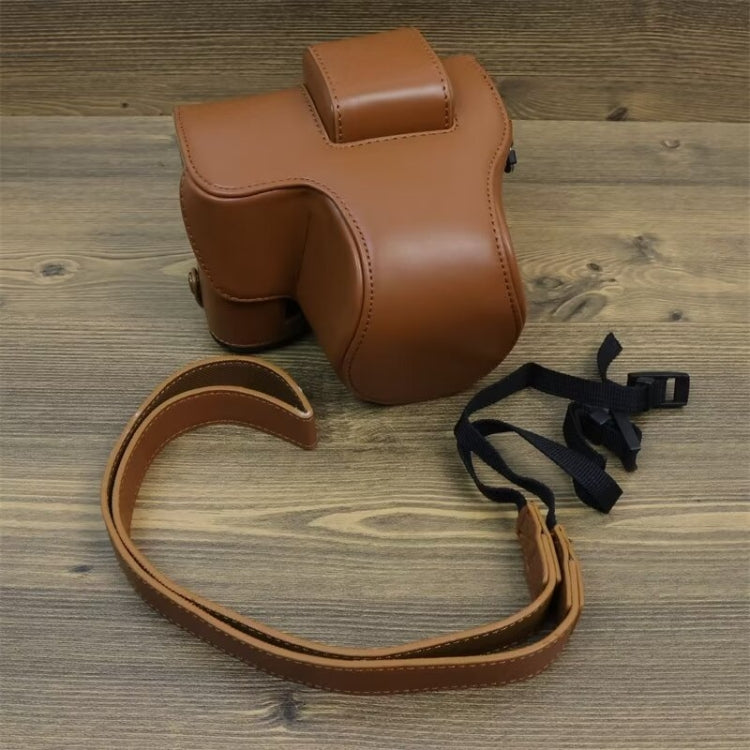 For FUJIFILM X-S20 Full Body Leather Camera Case Bag with Strap(Brown)