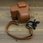 For FUJIFILM X-S20 Full Body Leather Camera Case Bag with Strap(Brown)