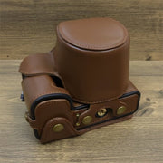 For FUJIFILM X-S20 Full Body Leather Camera Case Bag with Strap(Coffee)