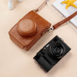 For FUJIFILM X100VI Full Body Leather Camera Case Bag with Strap(Brown) - Leather Bag by PMC TechLife | Online Shopping South Africa | PMC TechLife | Buy Now Pay Later Mobicred