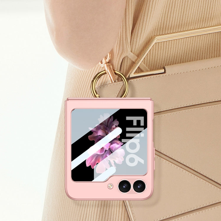 For Samsung Galaxy Z Flip6 / Flip7 FE GKK Integrated Ultra-thin Triaxial Ring Holder PC Phone Case(Black)