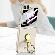 For Samsung Galaxy Z Flip6 / Flip7 FE GKK Integrated Ultra-thin Triaxial Ring Holder PC Phone Case(Black)