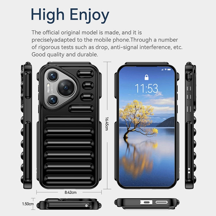 For Huawei Pura 70 Ultra Capsule Series Candy Color TPU Phone Case(Black)