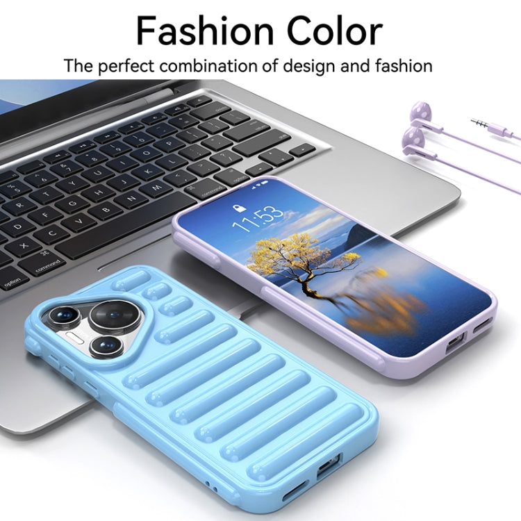 For Huawei Pura 70 Capsule Series Candy Color TPU Phone Case(Transparent Grey)