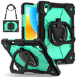 For Huawei Matepad 11.5 2023 Contrast Color Robot Silicone Hybrid PC Tablet Case(Black Mint Green) - Huawei by PMC Jewellery | Online Shopping South Africa | PMC Jewellery | Buy Now Pay Later Mobicred