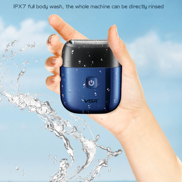 VGR V-340 5W USB Mini Portable Reciprocating Electric Shaver(Blue)