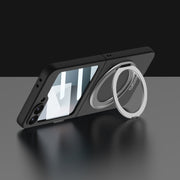 For Samsung Galaxy Z Flip6 / Flip7 FE GKK Integrated Ultra-thin MagSafe Phone Case with Ring Holder(Titanium Grey)