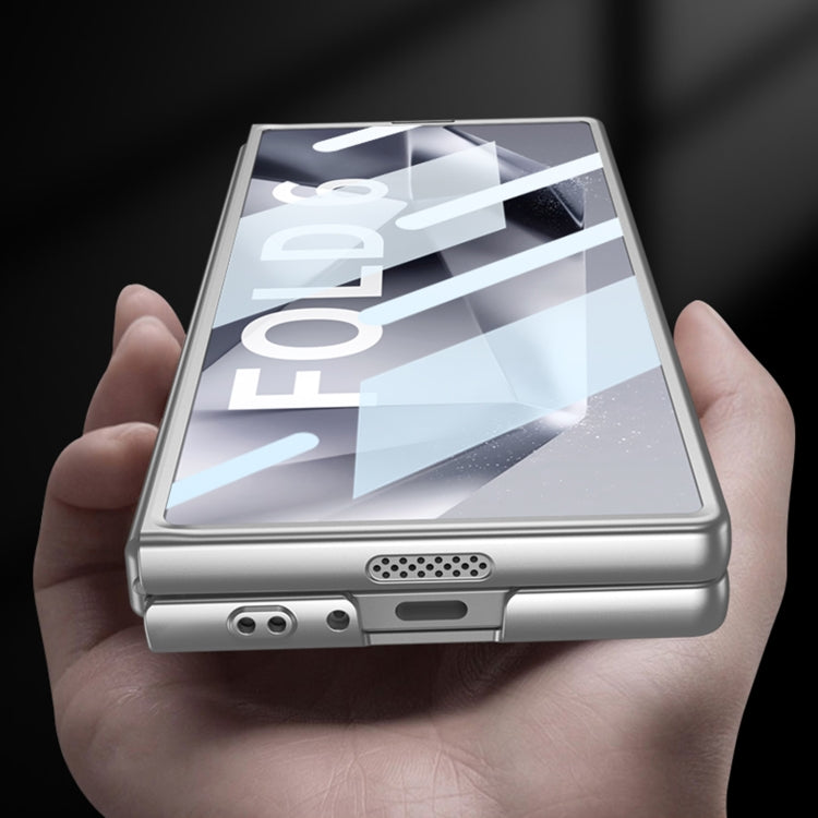 For Samsung Galaxy Z Fold6 GKK Integrated Ultra-thin Electroplating Lens Frame Phone Case(Titanium Grey)