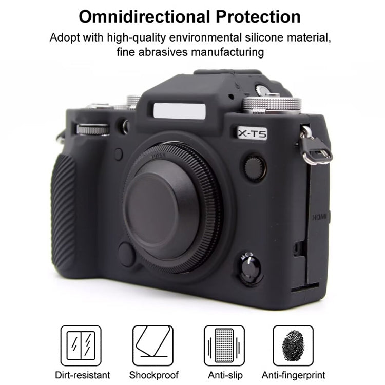 For FUJIFILM X-T5 Soft Silicone Protective Case(Black)