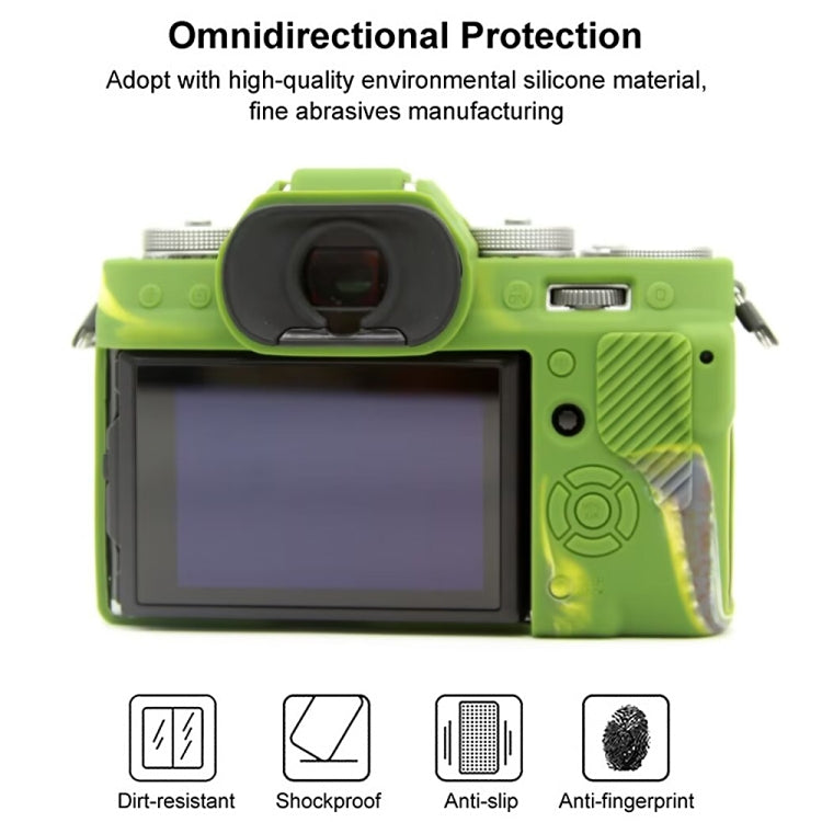 For FUJIFILM X-T5 Soft Silicone Protective Case(Camouflage)