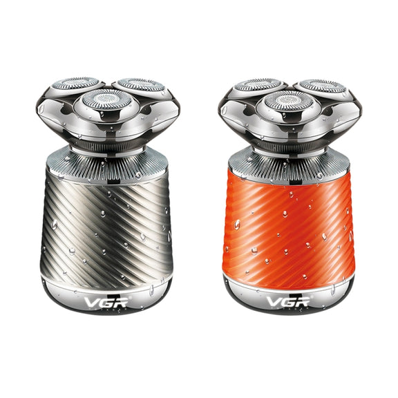VGR V-391 5W USB 3 in 1 Smart Floating Three-Head Shaver(Orange)