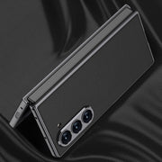 For Samsung Galaxy Z Fold6 GKK Integrated Plating Leather Full Coverage Phone Case(Titanium Grey)