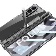 For Samsung Galaxy Z Fold6 GKK Integrated Airbag Hinge Full Coverage Phone Case with Holder / Pen Box, Not Included Pen(Green)