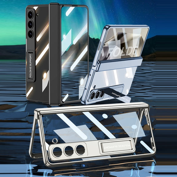 For Samsung Galaxy Z Fold6 GKK Integrated Magnetic Fold Hinge Phantom Phone Case(Mountain Gray)