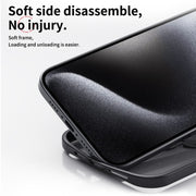 For iPhone 16 Pro Max Double Ring MagSafe Magnetic Holder Phone Case(Matte Black)