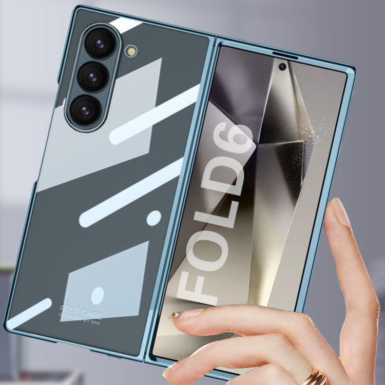 For Samsung Galaxy Z Fold6 GKK Big Hole Electroplating Phantom Full Coverage Phone Case(Black)