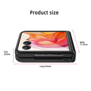 For Motorola Razr 50 Ultra Integrated Fold Hinge Grid Texture Phone Case(Orange)
