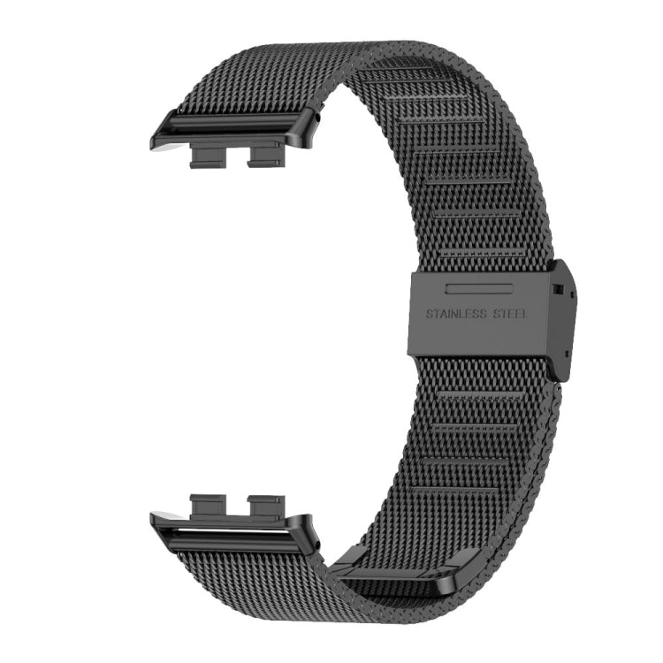 For Honor Band 10 / 9 MIJOBS Milan Buckle Stainless Steel Watch Band(Black)