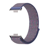 For Huawei Watch Fit3 MIJOBS Breathable Nylon Loop Watch Band(Midnight Blue Black)