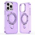 For iPhone 16 Pro Glitter Ring Holder MagSafe Phone Case(Purple) - iPhone 16 Pro Cases by PMC TechLife | Online Shopping South Africa | PMC TechLife | Buy Now Pay Later Mobicred