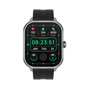 D8 Pro 2.01 inch 2 in 1 Bluetooth Earphone Silicone Strap Smart Watch, Support NFC with Cover(Space Grey)