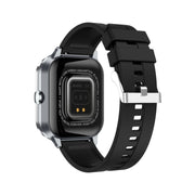 D8 Pro 2.01 inch 2 in 1 Bluetooth Earphone Silicone Strap Smart Watch, Support NFC with Cover(Space Grey)