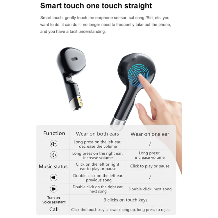 D8 Pro 2.01 inch 2 in 1 Bluetooth Earphone Silicone Strap Smart Watch, Support NFC with Cover(Space Grey)