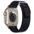 For Apple Watch Ultra 49mm Dual-Section Loop Nylon Watch Band(Black Blue) - Watch Bands by PMC TechLife | Online Shopping South Africa | PMC TechLife | Buy Now Pay Later Mobicred